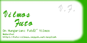 vilmos futo business card